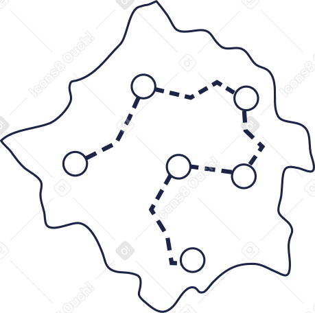Mappa del sentiero escursionistico PNG, SVG