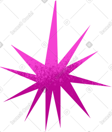 Pink textured star PNG, SVG