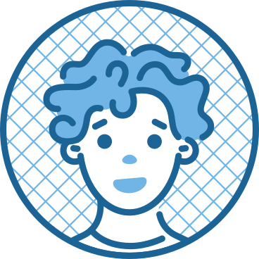 Man avatar icon blue PNG, SVG