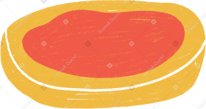 sandwich with jam Illustration in PNG, SVG