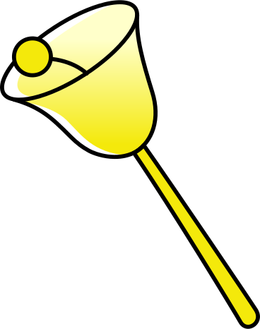 yellow bell with handle PNG, SVG
