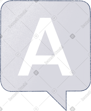 Speech bubble with letter a PNG, SVG