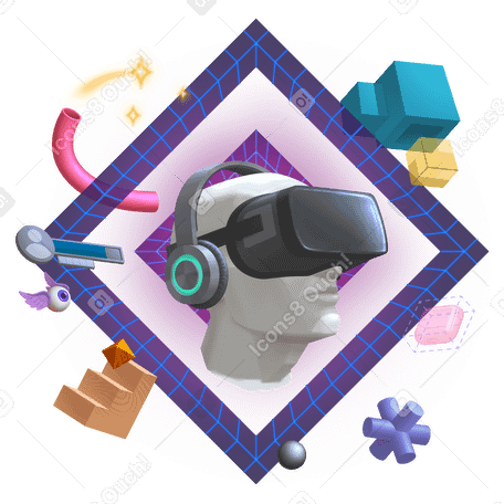 Virtual reality and virtual world PNG, SVG