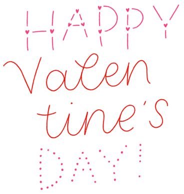 lettering happy valentine’s day text PNG, SVG
