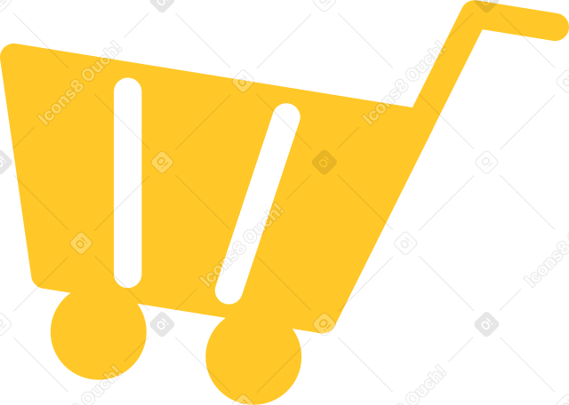shopping cart yellow Illustration in PNG, SVG