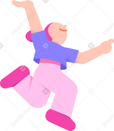 年轻女子跳跃 PNG, SVG
