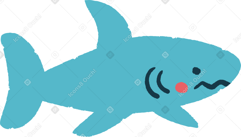 shark Illustration in PNG, SVG