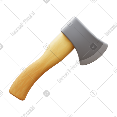 3D hatchet PNG, SVG