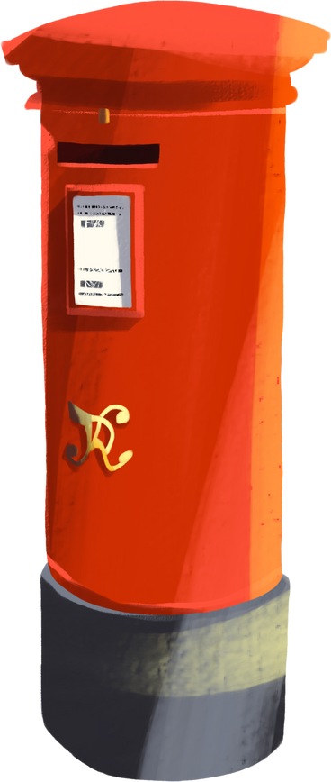 Red mail post box PNG, SVG