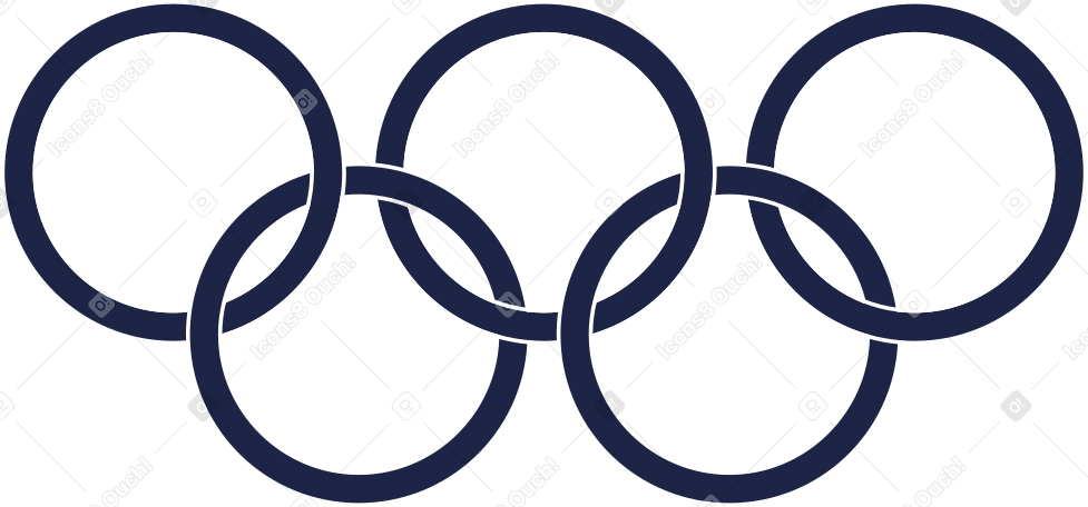 olympic rings black and white PNG、SVG