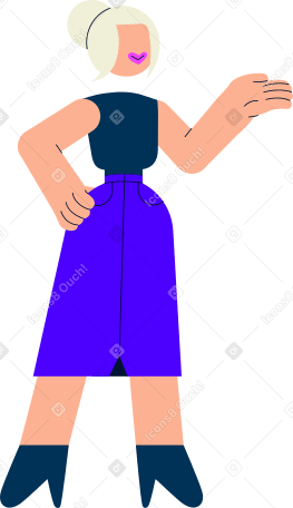 Mujer con falda maxi PNG, SVG