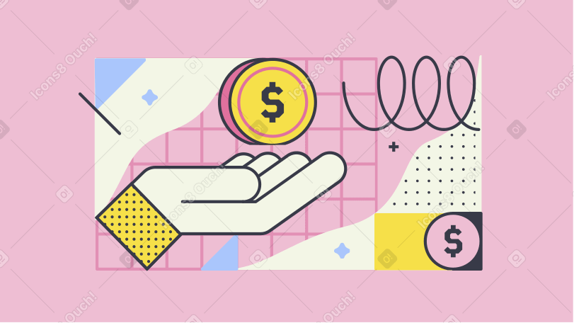 Illustration l'argent facile aux formats PNG, SVG