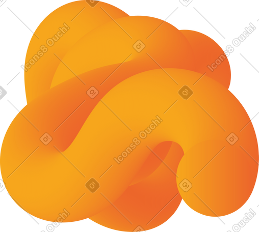 orange curved shape PNG, SVG