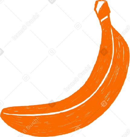 orange banana PNG, SVG