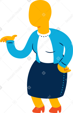 old woman standing Illustration in PNG, SVG