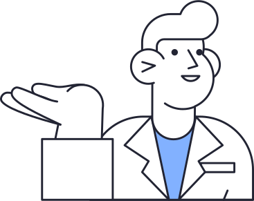 Illustrazione animata medico in GIF, Lottie (JSON), AE