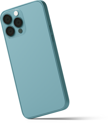 rear view of blue smartphone PNG, SVG