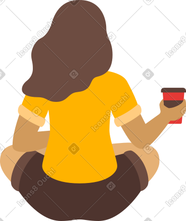 咖啡的女人 PNG, SVG