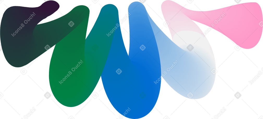 multicolored wavy patch PNG, SVG