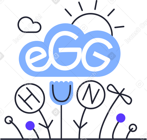 egg hunt Illustration in PNG, SVG