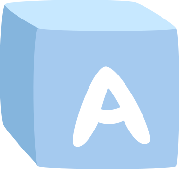 Синий куб в PNG, SVG