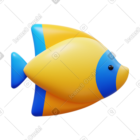 3D fish PNG, SVG