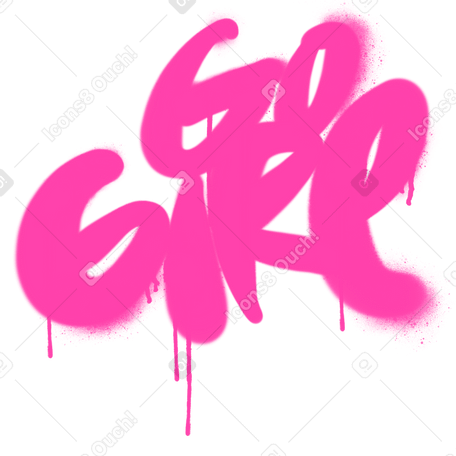 Граффити, иди, девочка в PNG, SVG