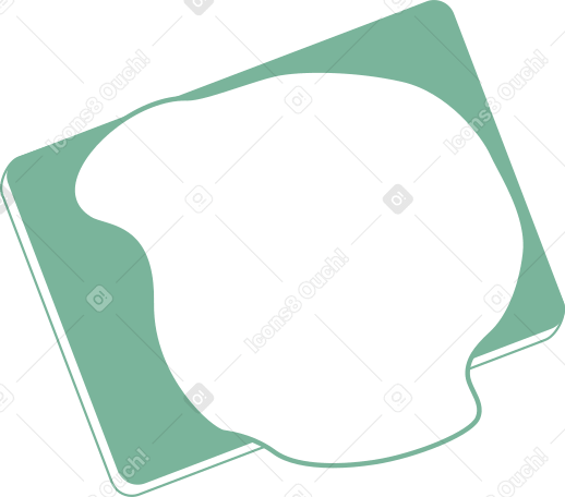 green cutting board with dough PNG, SVG
