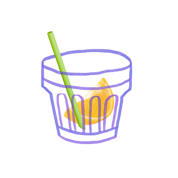 Bicchiere con cannuccia e fetta di limone PNG, SVG