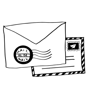 Frente e verso de um envelope  PNG, SVG