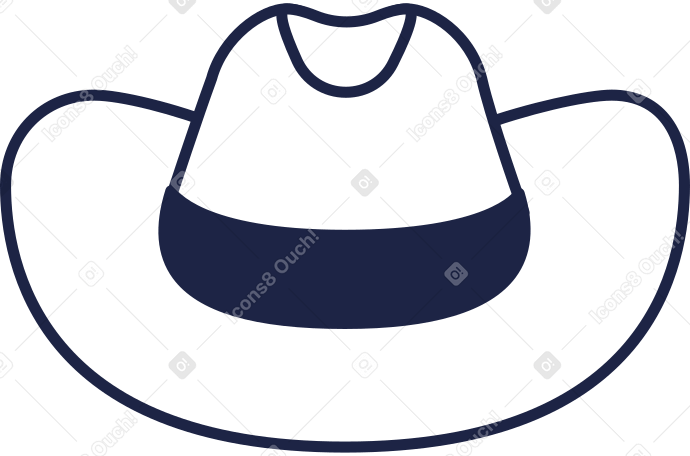 línea de sombrero de vaquero PNG, SVG