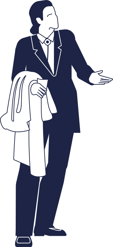 man in suit line animated illustration in GIF, Lottie (JSON), AE