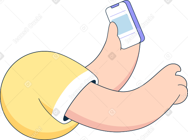 body with phone Illustration in PNG, SVG