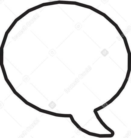 round speech bubble Illustration in PNG, SVG