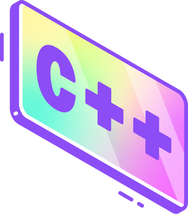 Lettering c++ in plate text PNG, SVG