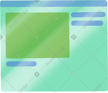 Green transparent browser window PNG, SVG