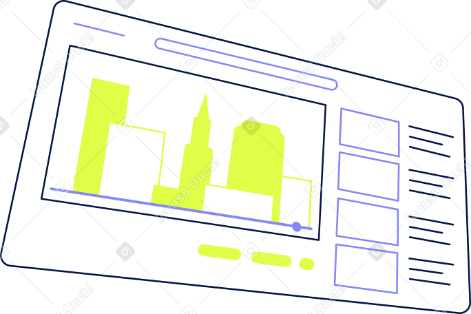 Interface do aplicativo de transmissão PNG, SVG