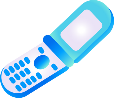 retro flip phone PNG, SVG