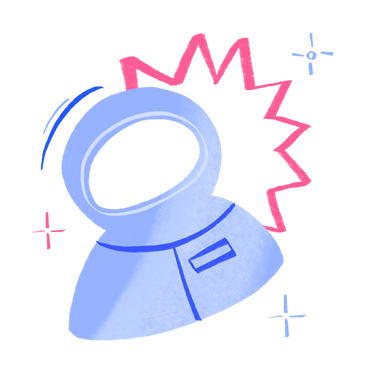 Cosmonaut in blue PNG, SVG