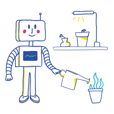 Robo-gardener PNG, SVG