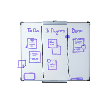 Kanban board with work tasks  PNG, SVG