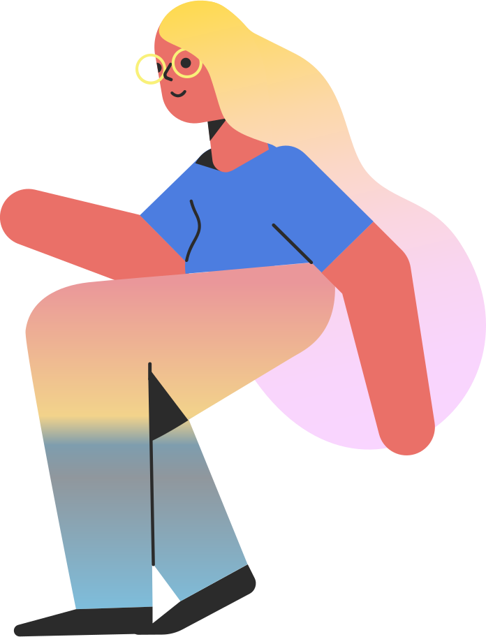 girl Illustration in PNG, SVG