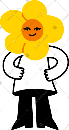 头上长着花的人物 PNG, SVG