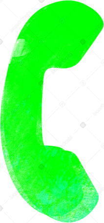 green phone receiver Illustration in PNG, SVG