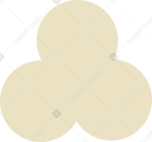 beige trefoil Illustration in PNG, SVG