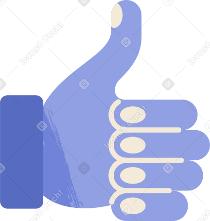 hand with thumb up Illustration in PNG, SVG