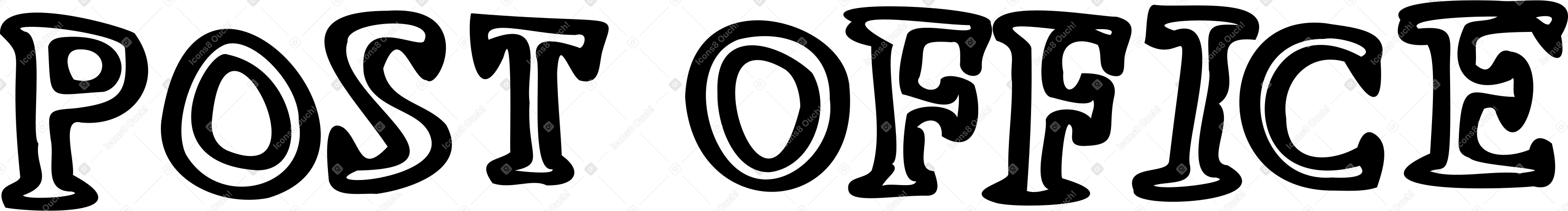 Post office text PNG, SVG