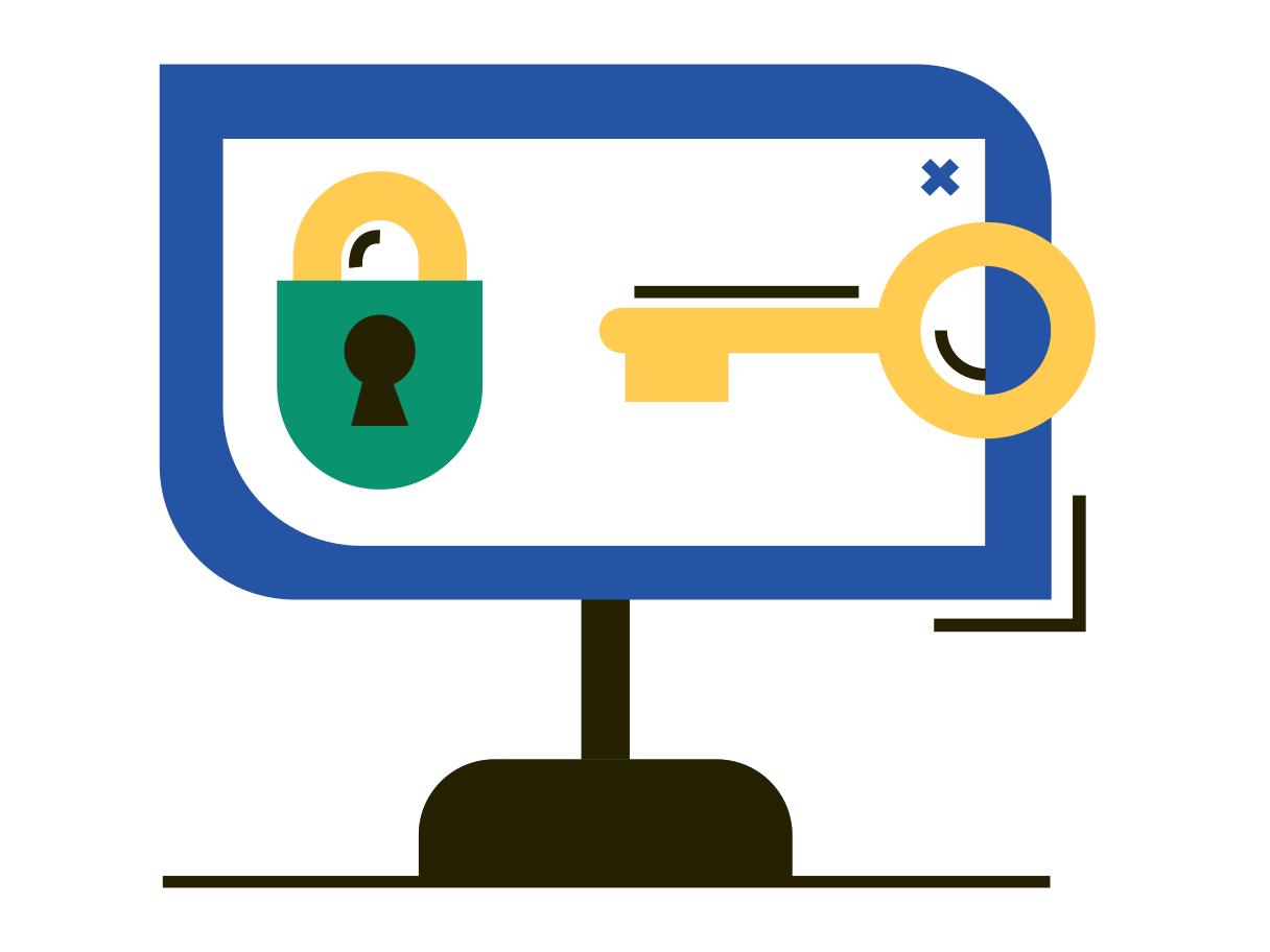 コンピュータセキュリティ のpngとsvgでのイラスト