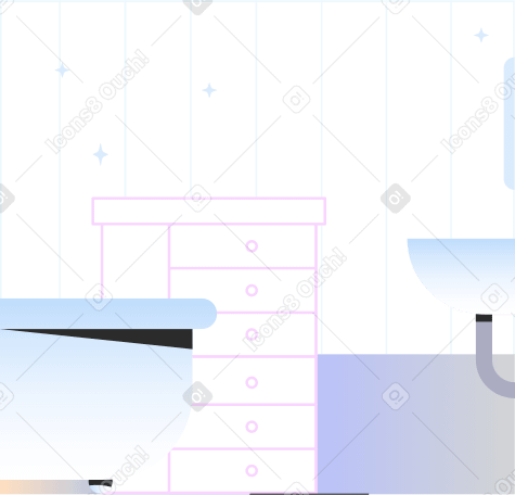 Fondo rayado con baño PNG, SVG