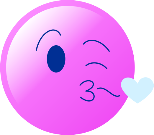 emoji smooch Illustration in PNG, SVG